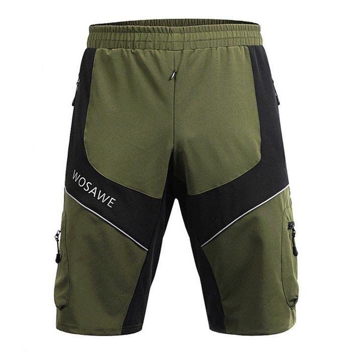 Wosawe Summer Waterproof Cycling Sports Shorts - Army Green