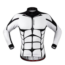 Load image into Gallery viewer, WOSAWE Spring / Autumn Long-Sleeve Cycling Jersey - Black + White