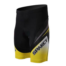 Load image into Gallery viewer, Spakct Quick-drying Padded Short Cycling Pants - Black + Yellow