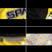 Load image into Gallery viewer, Spakct Printed Cycling Short Jersey Top Shirt - Black + Yellow