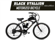 Load image into Gallery viewer, Black Stallion 66cc/80cc Angle Fire Slant Head Motorized Bicycle