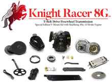 Load image into Gallery viewer, Knight Racer 8G - T-Belt Drive Freewheel Transmission Special Edition V-Mount Kit with HuaSheng 49cc 4-Stroke Engine